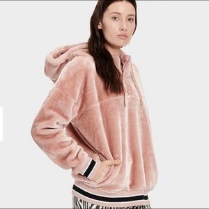 UGG Kailani Lantana Sherpa Pull-Over Hoodie Pink
